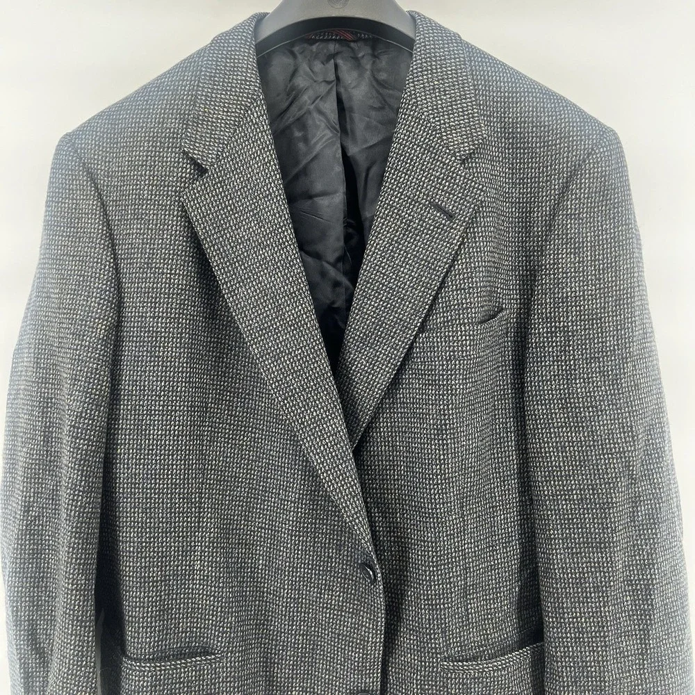 Vintage Hart‎ Schaffner & Marx Blazer Men's 46R Gray Union Made USA